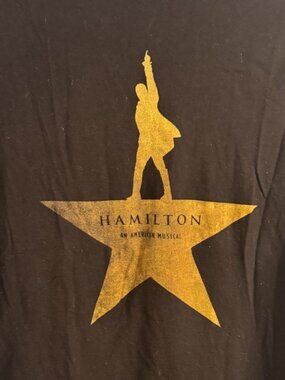 Creative Goods Hamilton Graphic T Shirt Tee Medium BLACK Gold